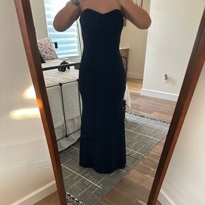 Lulus strapless formal navy dress